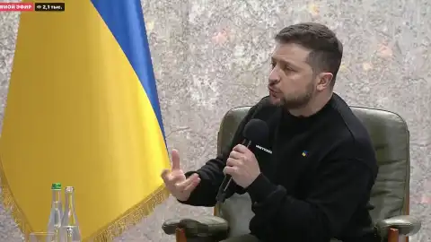 Владимир Зеленский. Пресс-конференция, посвященная году с момента вторжения России