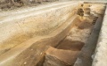A defensive trench discovered at the Suyang relics site in Luoyang City, central China's Henan Province. Photo by Dong Gefei/Xinhua.