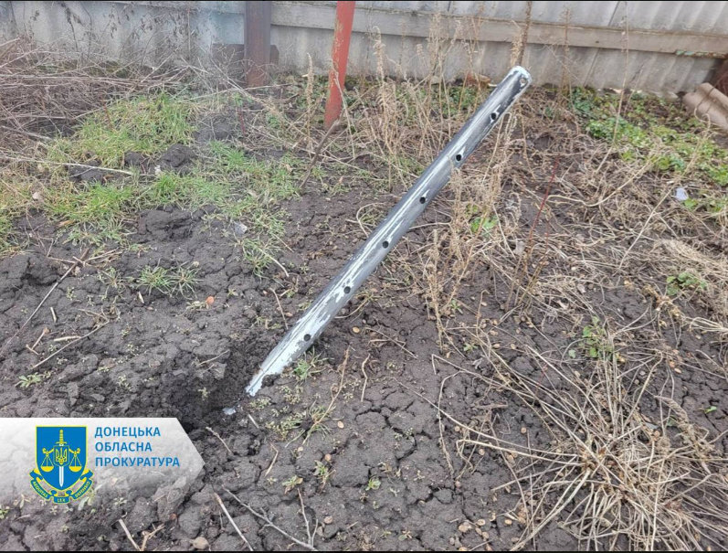 Наслідки російського обстрілу. Фото: Донецька обласна прокуратура