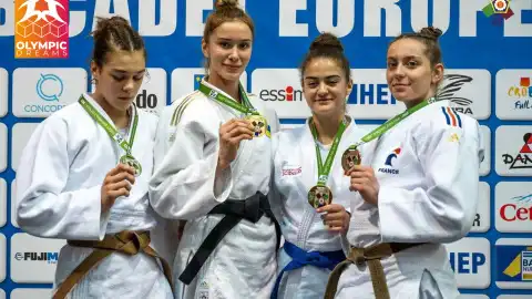 Ukrainian national anthem at the European Judo Cup: a participant of the Olympic Dreams project took first