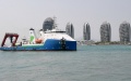 Scientific research ship Tansuo-1, carrying the deep-sea manned submersible Fendouzhe (Striver), arrives in Sanya, south China's Hainan Province. Photo by Xinhua/Zhao Yingquan.