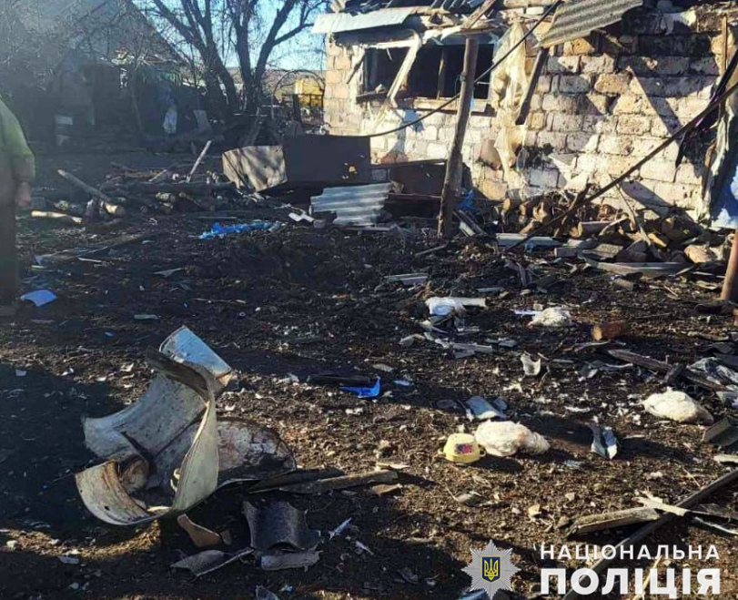 Наслідки російських обстрілів Донеччини. Фото: Національна поліція України