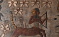 A mural, part of a zodiac diagram found on the ceiling of Temple of Esna in Luxor, Egypt. Photo by Egyptian Ministry of Tourism and Antiquities/Xinhua.
