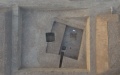 A house foundation that covers around 30 square meters unearthed at an archaeological site in Xinghuacun Township in Fenyang City, north China's Shanxi Province. Photo by Institute of Cultural Relics and Archaeology of Shanxi/Xinhua.