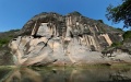 The ancient relic of rock shelters with wooden boat coffins of Mount Wuyi in southeast China's Fujian Province. Photo by Xinhua/Jiang Kehong.