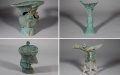 Bronze wares unearthed from the royal tomb area and surrounding relics in the Yin Ruins dating back to the Shang Dynasty (1600-1046 B.C.), in the northwest suburbs of Anyang, central China's Henan Province. Photo by Xinhua/Li He.