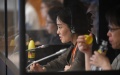 An interpreter works during a session of the Boao Forum for Asia (BFA) Annual Conference 2023 in Boao, south China's Hainan Province. Photo by Xinhua/Pu Xiaoxu.