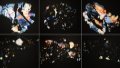 Cross-polarized micrographs of lunar soil particles brought back by the Chang'e-5 probe. Photo by Xinhua.