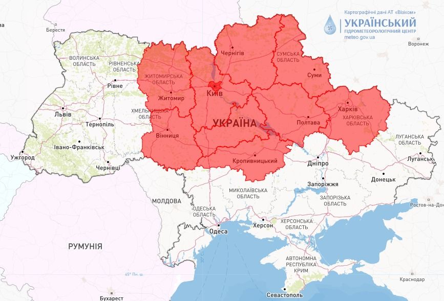 Пожежна небезпека в Україні. Карта: Укргідрометцентр