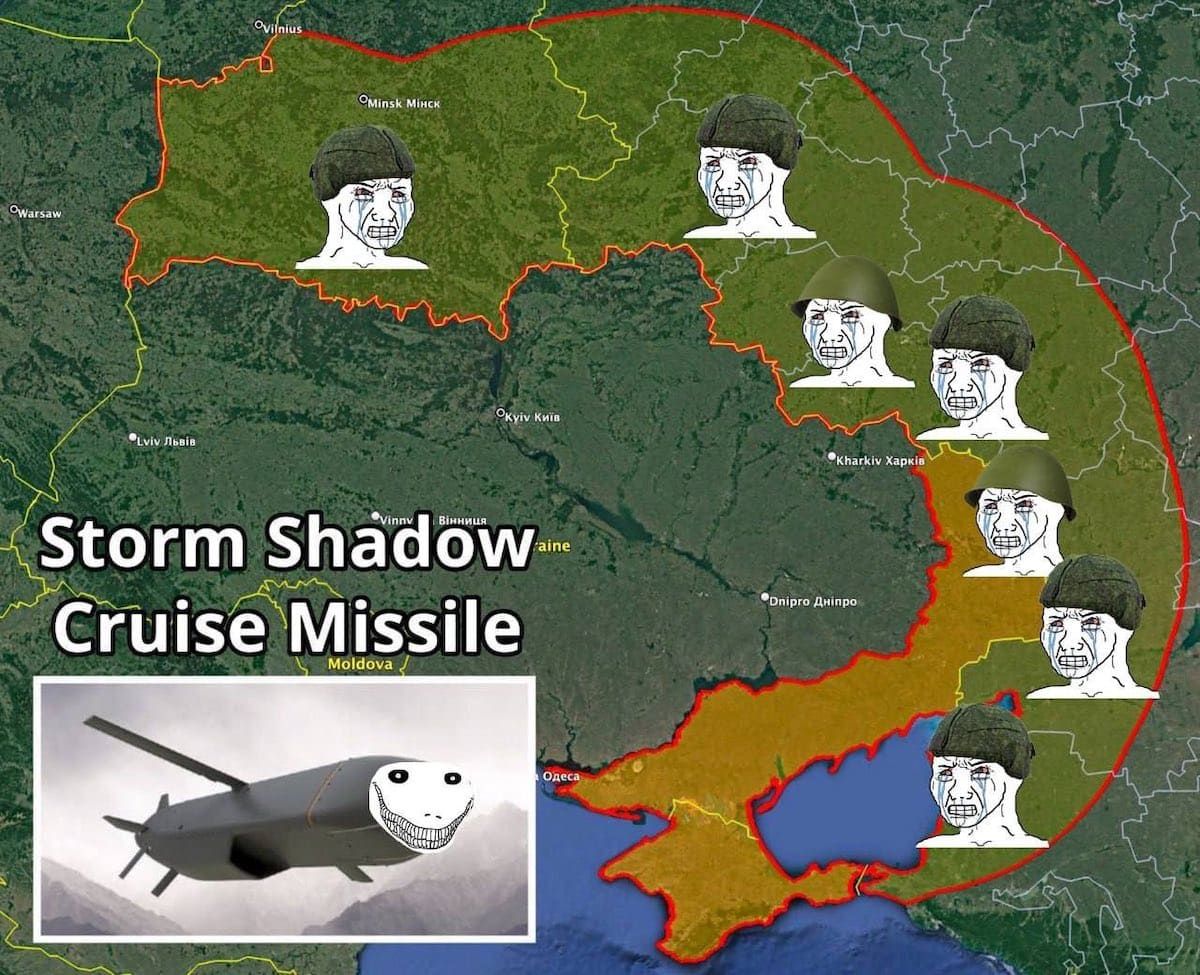 Дальність застосування ракет Storm Shadow від Пола Массаро. Фото: скріншот 
