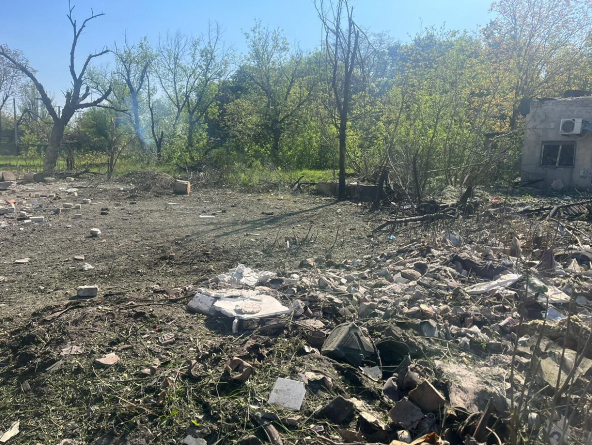 Наслідки ракетного авіаудару по Авдіївці. Фото: telegram/Павло Кириленко.