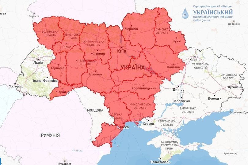 Карта: Укргідрометцентр