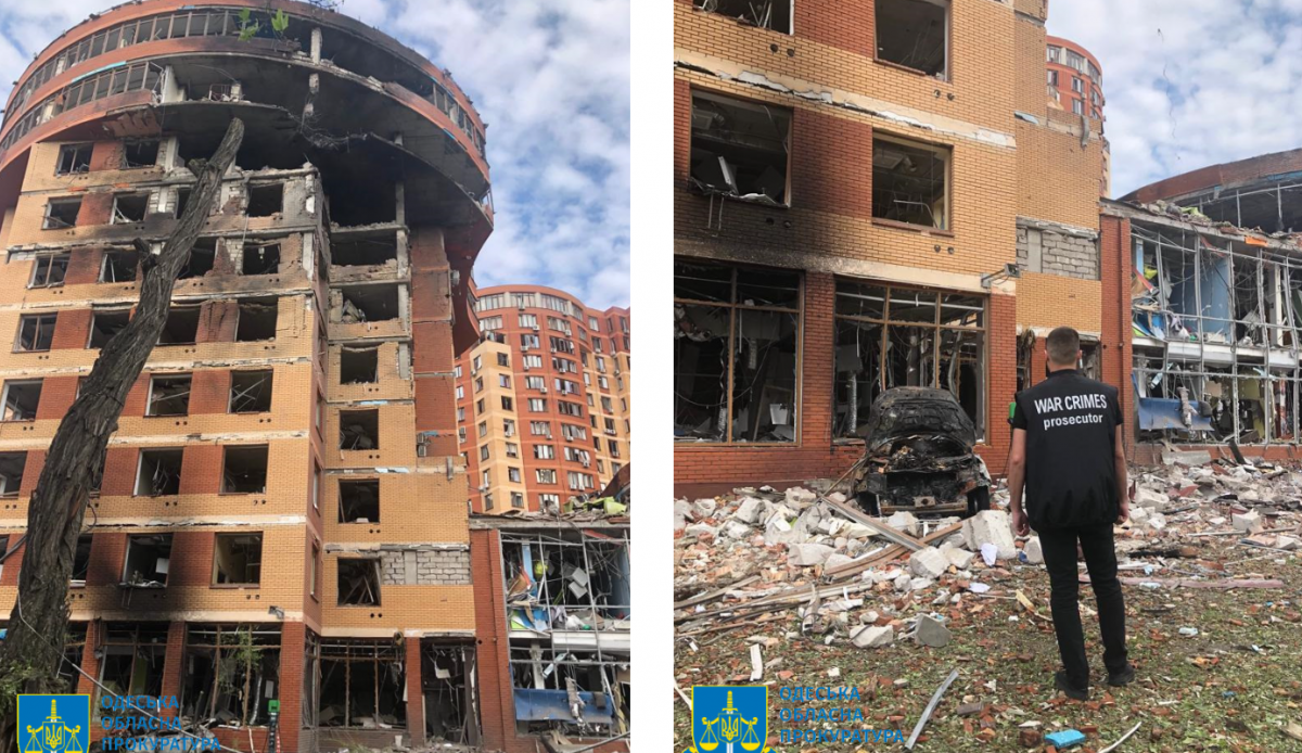 Окупанти вдарили по Одесі, наслідки. Фото Одеська обласна прокуратура