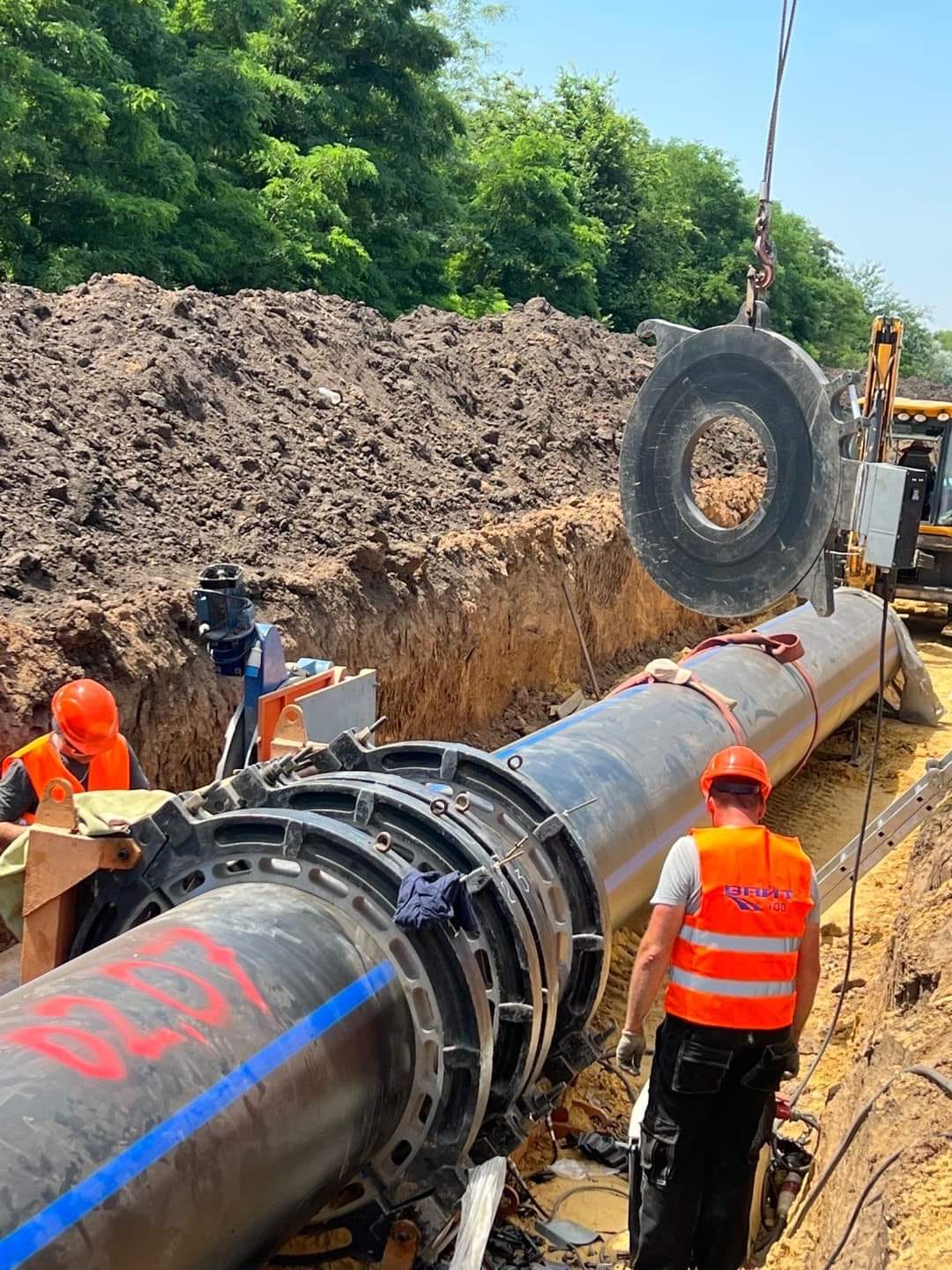 Будівництво магістральних водогонів. Фото: Мінінфраструктури