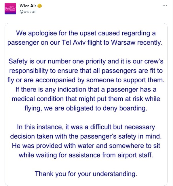 Фото: twitter/wizzair