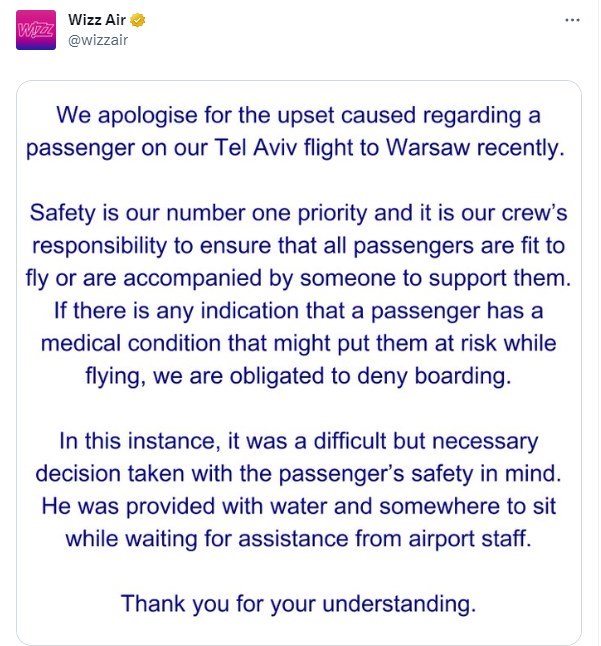 Фото: twitter/wizzair