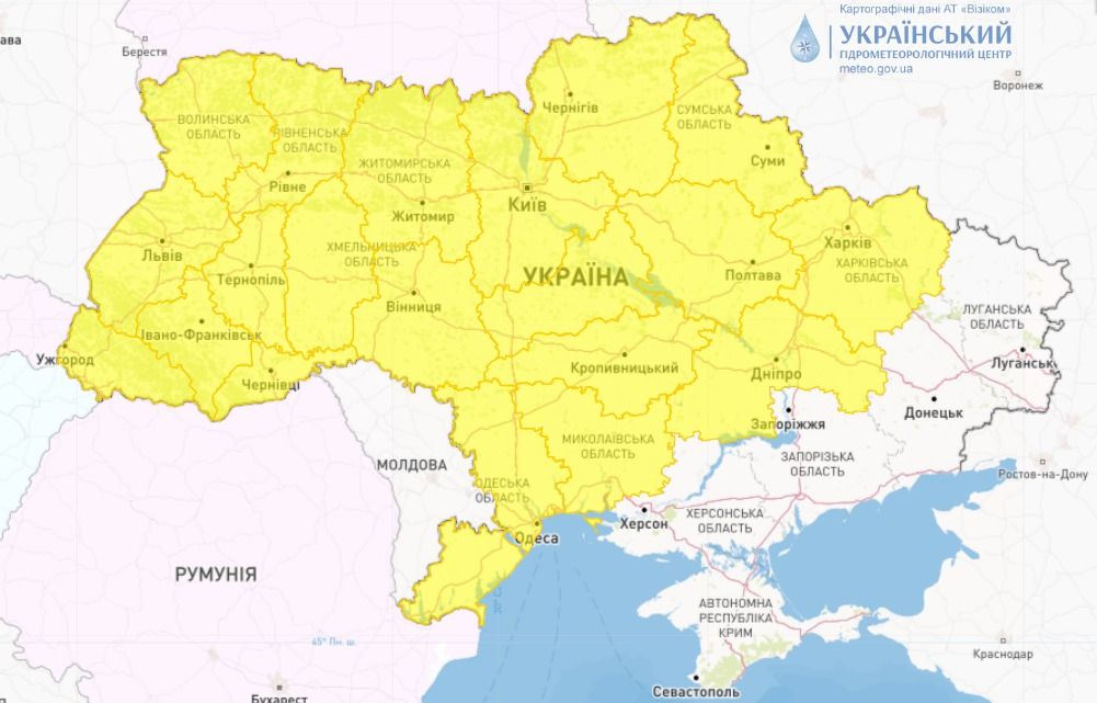 Карта: Укргідрометцентр