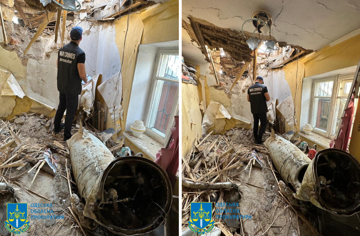 Окупанти застосували ракети під час нічного обстрілу Одеси. Фото: Одеська обласна прокуратура