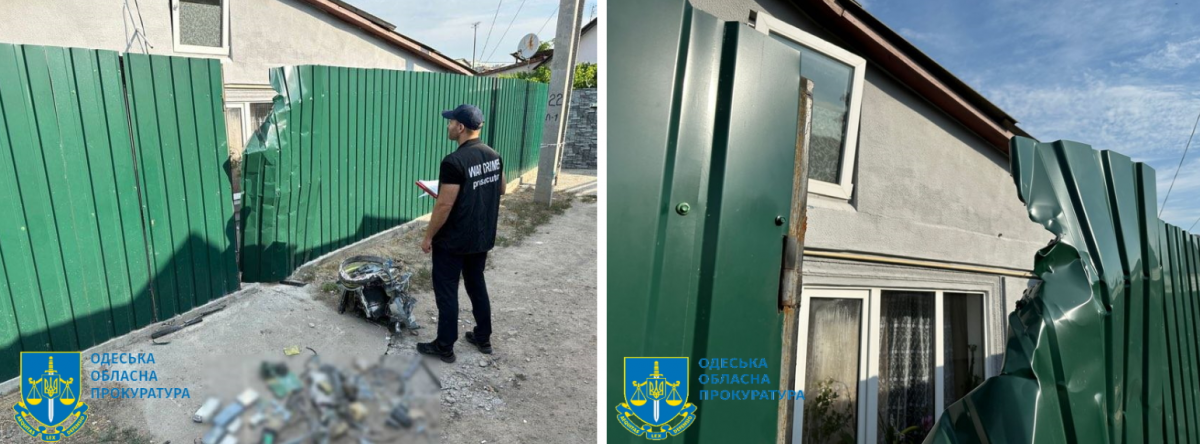 Пошкодження внаслідок атаки ворога. Фото: Одеська обласна прокуратура