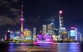 An evening view of the Lujiazui area in east China's Shanghai. Photo by Xinhua/Wang Xiang.