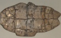 The inscription "Jiaguwen" on the tortoise shell. Photo by Xinhua.