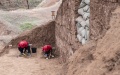 Staff workers conduct excavation work at Yuanmou ape-man site in Yuanmou County, southwest China's Yunnan Province. Photo by Xinhua/Wang Anhaowei.

