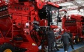 Workers assemble corn harvesters at a workshop of Weichai Lovol Intelligent Agricultural Technology Co., Ltd. in Weifang City, east China's Shandong Province. Photo by Xinhua/Zhang Haobo.

