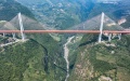 The Beipanjiang Bridge on the Hangzhou-Ruili Expressway, southwest China's Guizhou Province. Photo by Xinhua/Tao Liang.