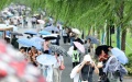 Moderate rain hits Hangzhou, Zhejiang Province, on August, 2023. Photo by Xinhua.