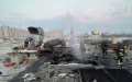 Fragments of russian missile pierced the roof of Auchan in Kyiv