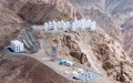 An astronomical telescope project of the Lenghu observatory site under construction in northwest China's Qinghai Province. Photo by Xinhua/Chen Jie.

