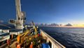 An ocean thermal energy electricity generation device aboard Haiyang Dizhi-2, or literally Ocean Geology 2, conducting preparations for an offshore test. Photo by Xi Xiaoqian/Xinhua.

