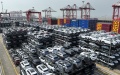 The new-energy vehicles for export at a terminal of Taicang Port, east China's Jiangsu Province. Photo by Ji Haixin/Xinhua.

