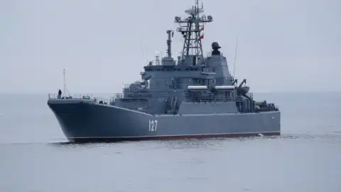 БДК "Минск" проекта 775 до ракетной атаки 13 сентября. Фото из открытых источников