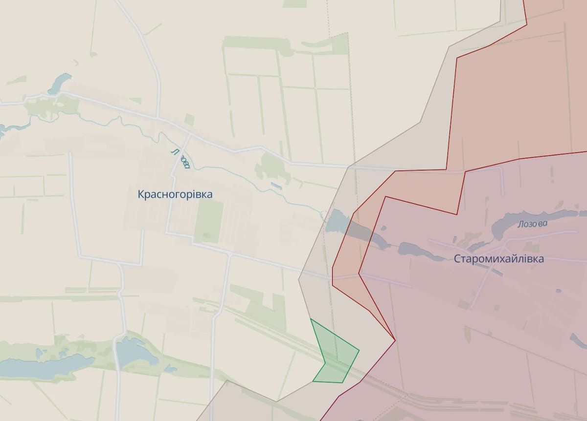 У Красногорівці жінка постраждала внаслідок обстрілу з боку армії РФ. Фото: deepstatemap.live