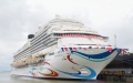 China's first domestically-built large cruise ship "Adora Magic City" in east China's Shanghai. Photo by Xinhua/Ding Ting.