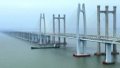 The Quanzhou Bay cross-sea bridge, a part of the Fuzhou-Xiamen-Zhangzhou high-speed railway, in southeast China's Fujian Province. Photo by Xinhua/Wei Peiquan.