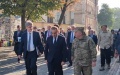 French Defense Minister visits Wall of Heroes near St. Michael's Cathedral in Kyiv