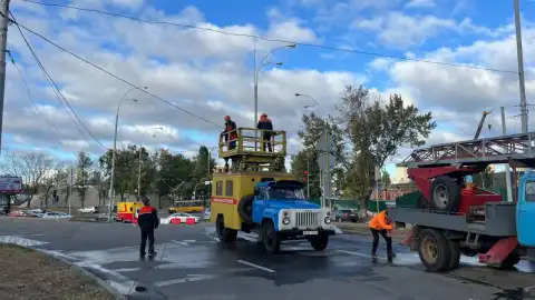 Аварія в Києві. Фото: КМДА