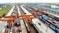 A multimodal transport center in the China-SCO Local Economic and Trade Cooperation Demonstration Area (SCODA) in Qingdao, east China's Shandong Province. Photo by Xinhua/Li Ziheng.