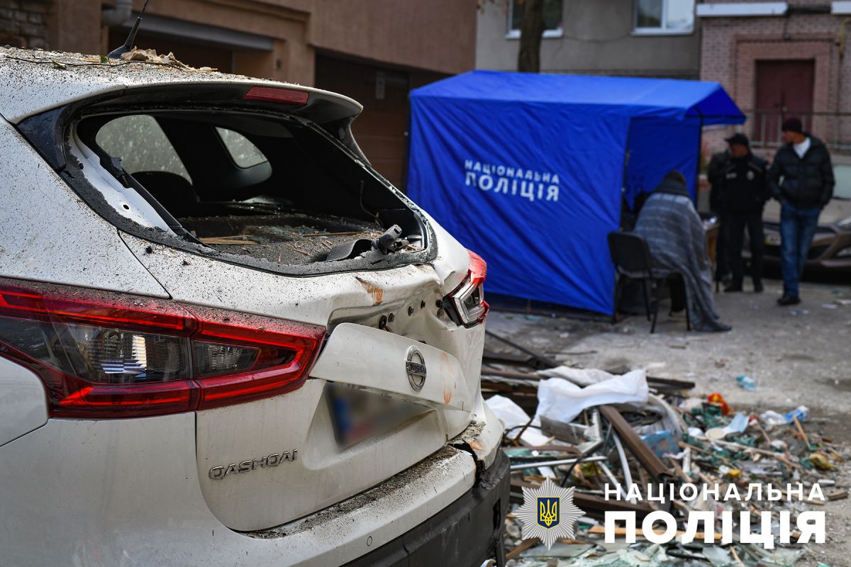 Изуродованный автомобиль.  Фото: Национальная полиция Украины