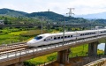 A bullet train runs on the Guiyang-Nanning high-speed railway in Duyun City, southwest China's Guizhou Province. Photo by Xinhua/Yang Wenbin.