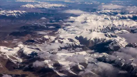 The view of snow-covered Kunlun Mountains, northwest China's Xinjiang Uygur Autonomous Region. Photo by Xinhua/Jiang Wenyao.