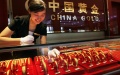 Gold jewelry in the Chinese market. Photo by Xinhua.