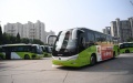 A bus pulls out of the terminal station of No. 838 Bus Line in Zhuozhou, north China's Hebei Province. Photo by Xinhua/Zhu Xudong.