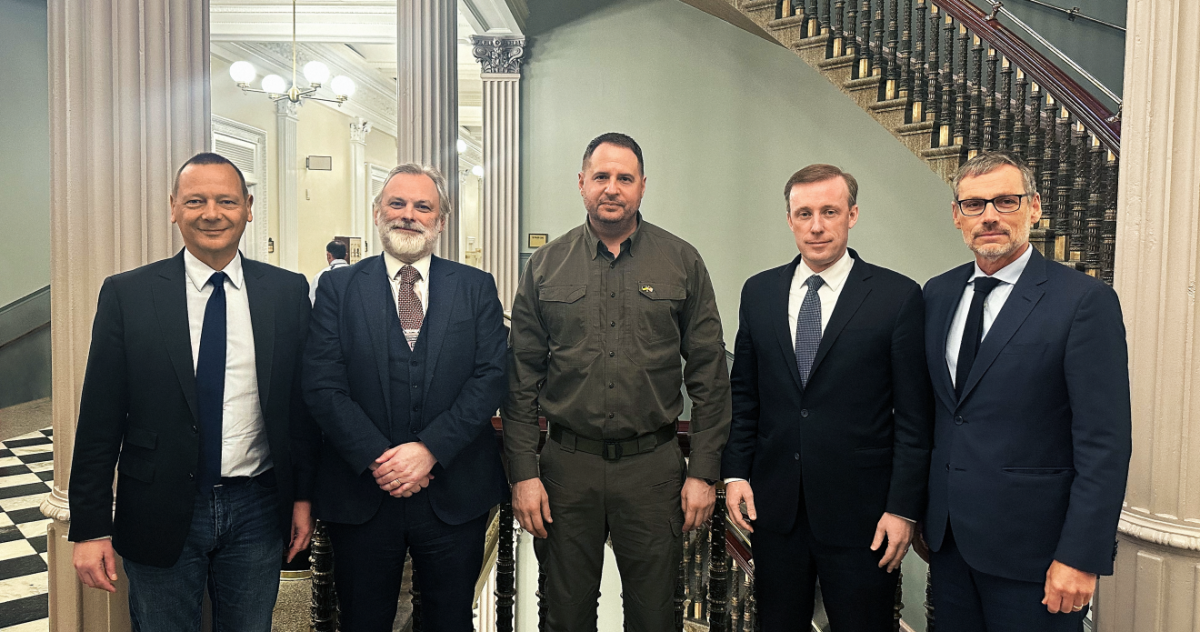 Єрмак зустрівся з радниками лідерів США, Великої Британії, Німеччини та Франції у Вашингтоні. Фото: ОП