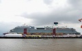 The cruise ship "Adora Magic City" in Shanghai, east China. Photo by Xinhua/Ding Ting.