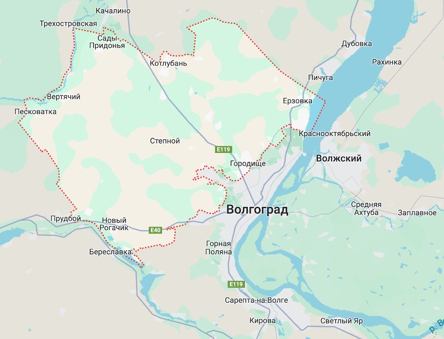 БПЛА атакували військову частину в Городищенському районі Волгоградської області РФ. Фото: Google Maps
