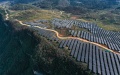 The Dingdongpo wind power-photovoltaic project in Shiqian County of Tongren City, southwest China's Guizhou Province. Photo by Xinhua/Yang Wenbin.