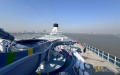 An exterior view of the cruise ship "Adora Magic City" docked at the Shanghai Wusongkou International Cruise Terminal in east China's Shanghai. Photo by Xinhua/Ding Ting.